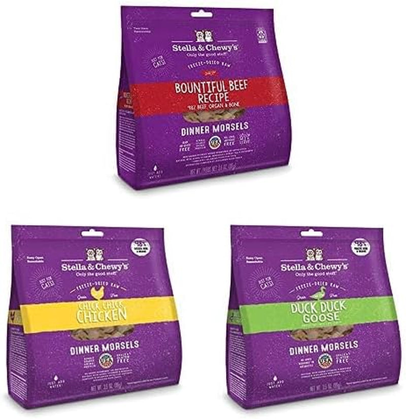 Cat Treats Bundle - 3.5 Oz Bags (Beef, Chicken, Duck)