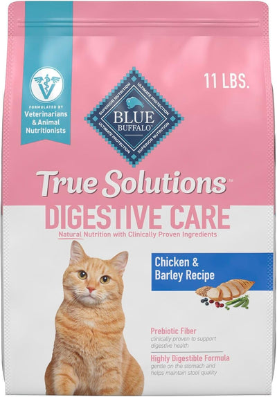 True Solutions Digestive Care Natural Dry Cat Food for Adults - Chicken Flavor, 11-Lb Bag