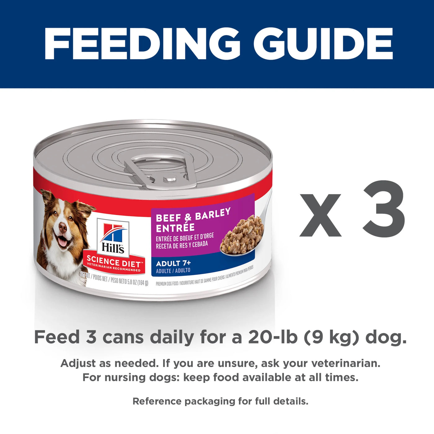 Beef & Vegetables Wet Dog Food for 7+ Senior Dogs, 12.8Oz Can 12Pk