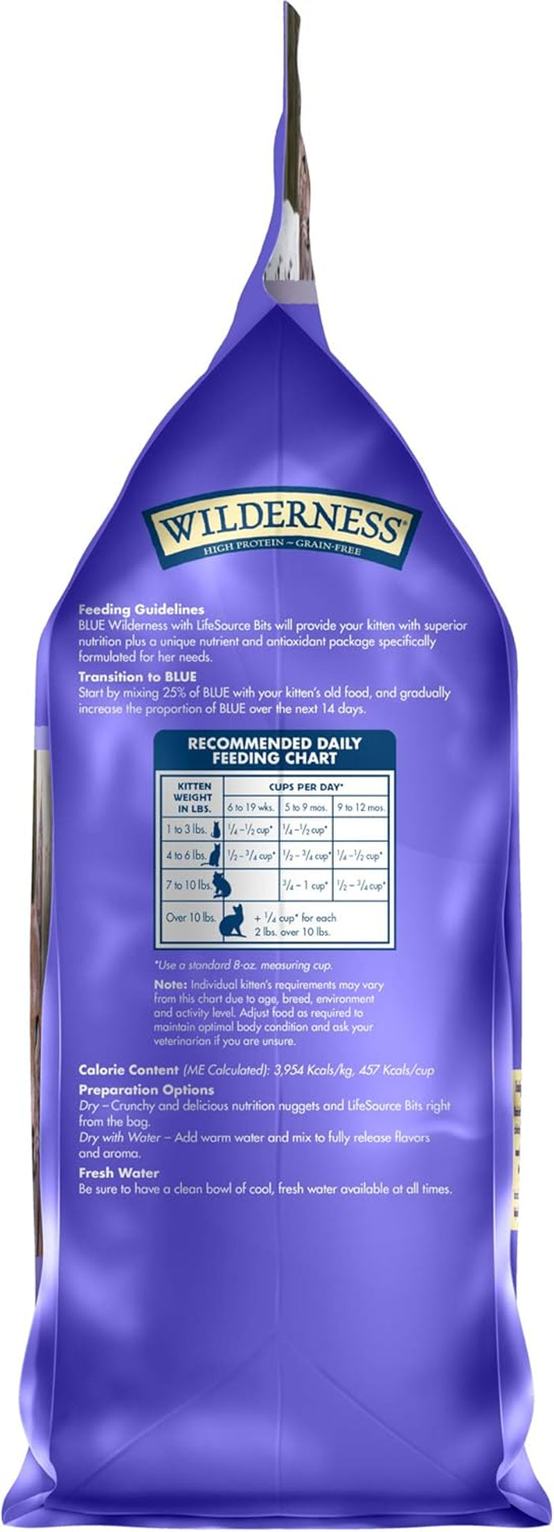 Wilderness High Protein, Natural Kitten Dry Cat Food, Chicken 2-Lb (Pack of 2)