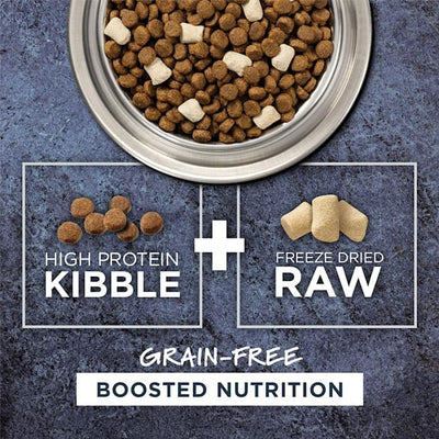 Raw Boost, Natural Dry Dog Food with Freeze Dried Pieces, High Protein, Grain Free Recipe - Real Beef, 20 Lb. Bag