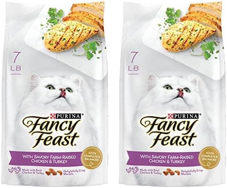 PURINA  Dry Cat Food with Savory Chicken and Turkey - 7 Lb. Bag (Pack of 2)