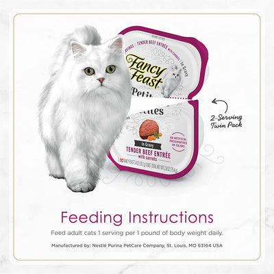 Purina  Gourmet Gravy Wet Cat Food, Petites Tender Beef with Carrots Entree - 2.8 Ounce (Pack of 12)