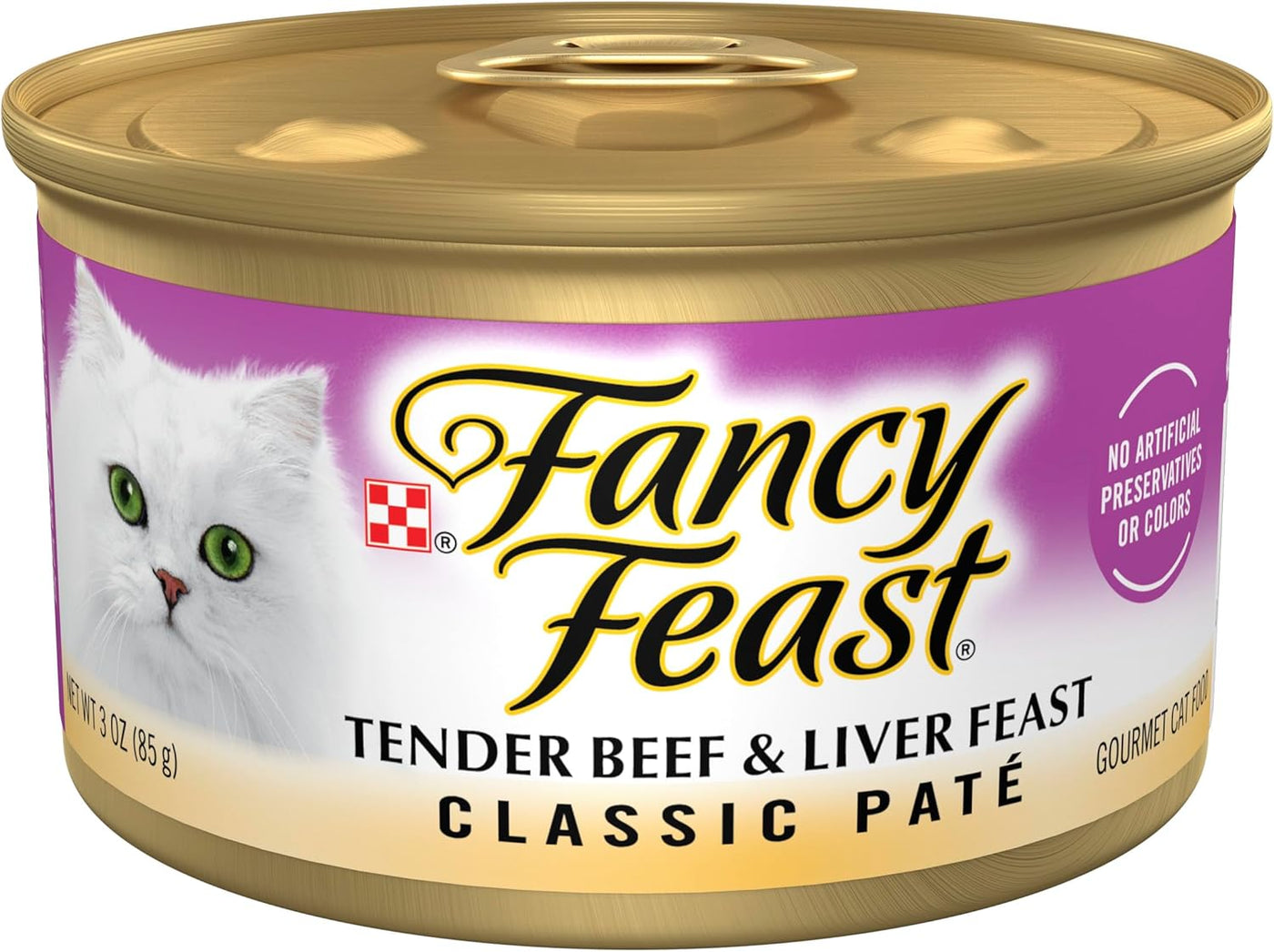 Purina  Tender Beef and Liver Feast Classic Grain Free Wet Cat Food Pate - (Pack of 24) 3 Oz. Cans