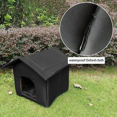 Outdoor Pet House Oxford Cloth Waterproof Cat Nest Tent Cabin Pet Bed Tent Shelter Cat Kennel Portable Travel Nest Pet Home