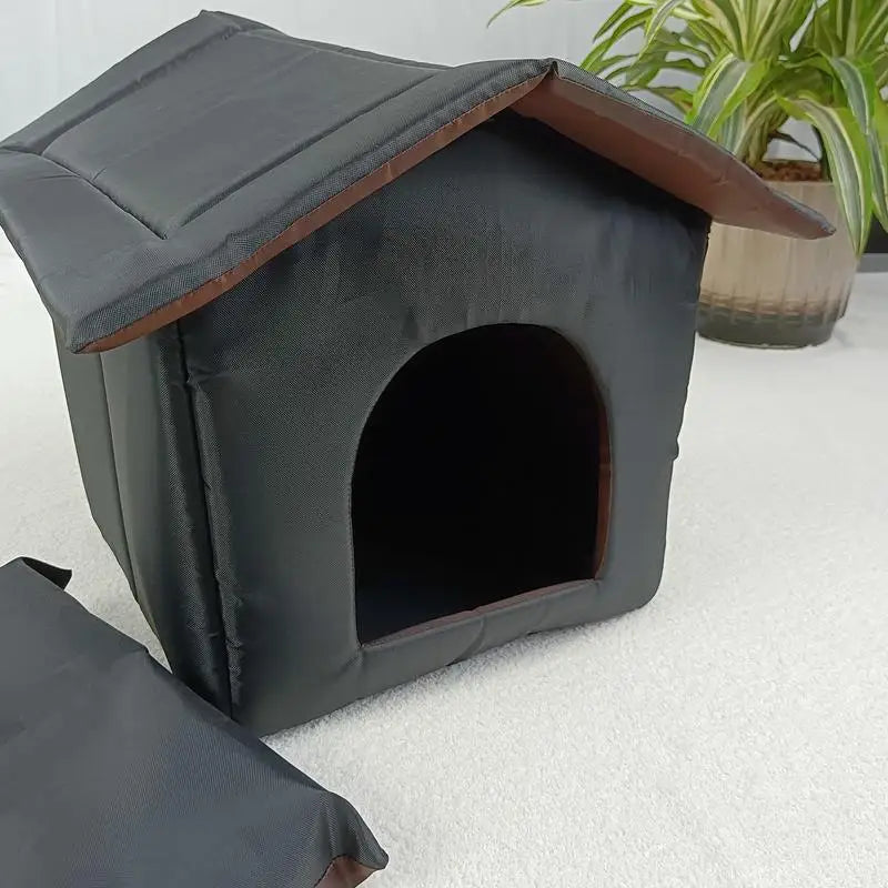 Outdoor Pet House Oxford Cloth Waterproof Cat Nest Tent Cabin Pet Bed Tent Shelter Cat Kennel Portable Travel Nest Pet Home