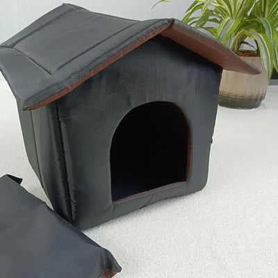 Outdoor Pet House Oxford Cloth Waterproof Cat Nest Tent Cabin Pet Bed Tent Shelter Cat Kennel Portable Travel Nest Pet Home