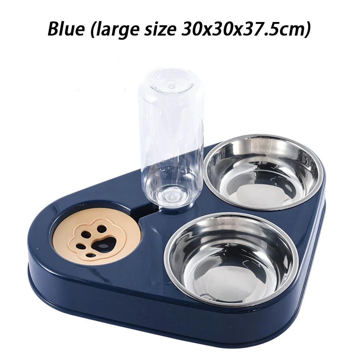 Non-slip and knock resistant dog bowl Stainless steel water food self-service feeder Pet feeding Drinking bowl for dogs and cats