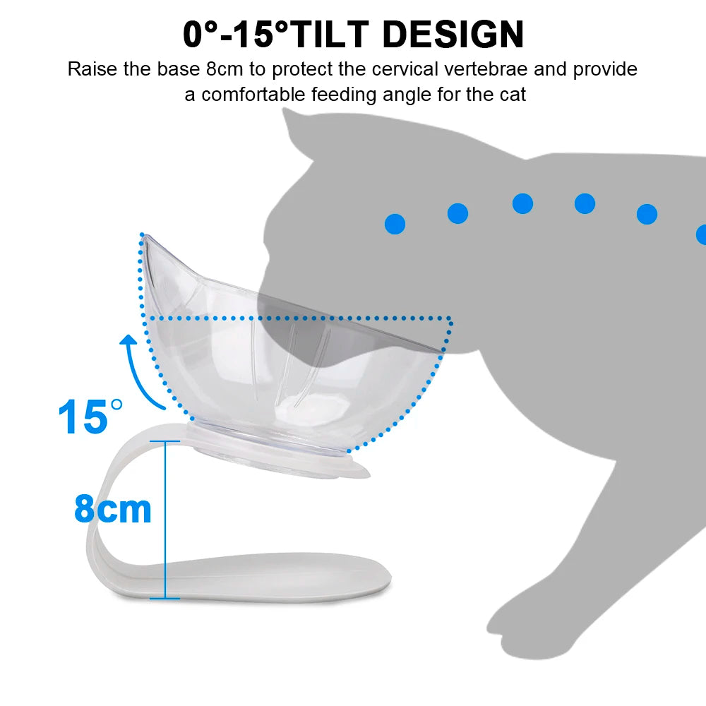 Durable Double Bowls Non-slip Cat Bowl Dog Bowl With Raised Stand Protection Cervical Pet Food Water Feeder
