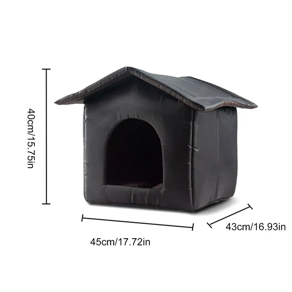 Outdoor Pet House Oxford Cloth Waterproof Cat Nest Tent Cabin Pet Bed Tent Shelter Cat Kennel Portable Travel Nest Pet Home