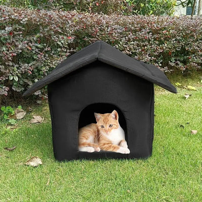 Outdoor Pet House Oxford Cloth Waterproof Cat Nest Tent Cabin Pet Bed Tent Shelter Cat Kennel Portable Travel Nest Pet Home