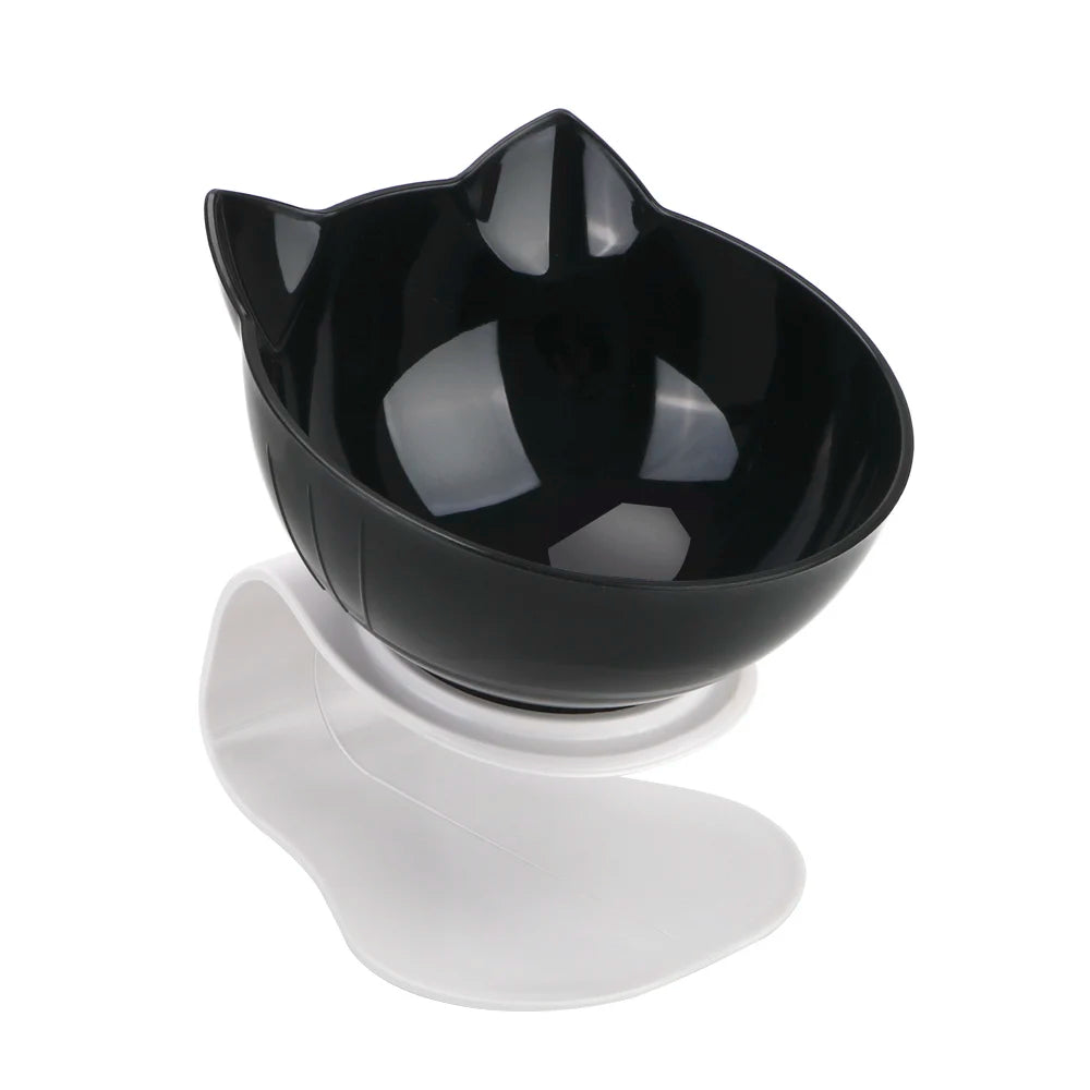 Durable Double Bowls Non-slip Cat Bowl Dog Bowl With Raised Stand Protection Cervical Pet Food Water Feeder