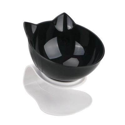 Durable Double Bowls Non-slip Cat Bowl Dog Bowl With Raised Stand Protection Cervical Pet Food Water Feeder