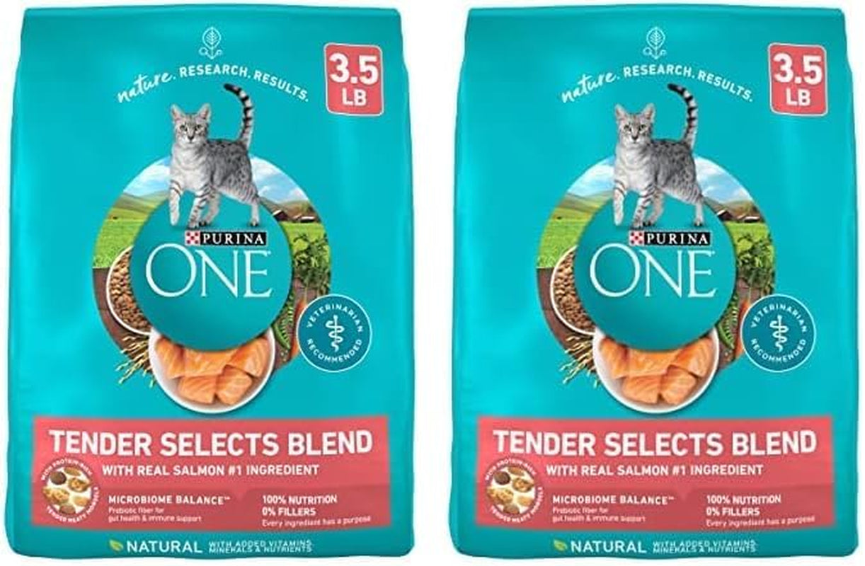 Natural Dry Cat Food, Tender Selects Blend with Real Salmon - 3.5 Lb. Bag (Pack of 2)