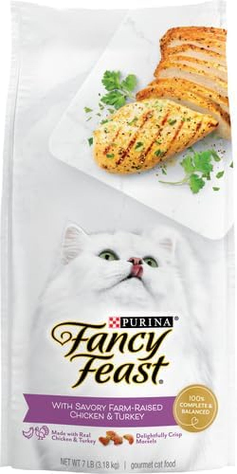 PURINA  Dry Cat Food with Savory Chicken and Turkey - 7 Lb. Bag (Pack of 2)